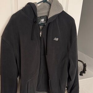 New Balance Charcoal Fleece Zip-Up Hoodie